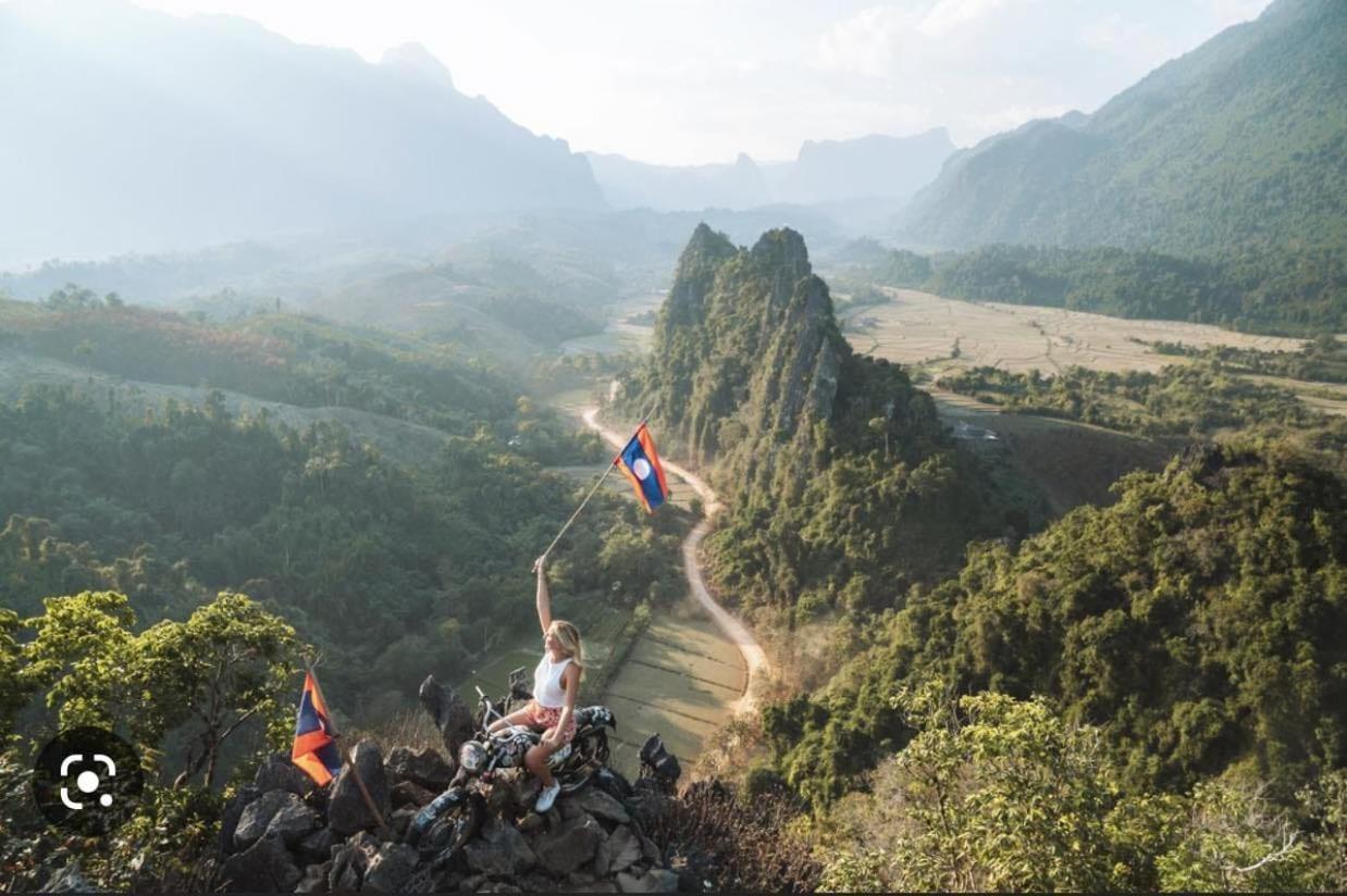 Vang Vieng Victory Hostel Bagian luar foto