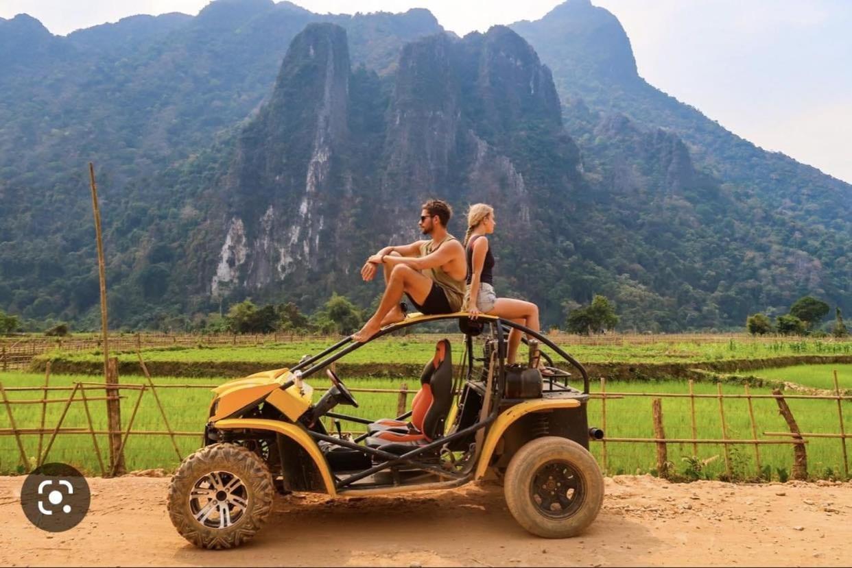 Vang Vieng Victory Hostel Bagian luar foto
